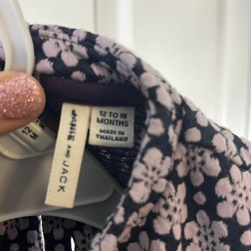 Janie and Jack Purple Floral Dress - Picture 3 of 3